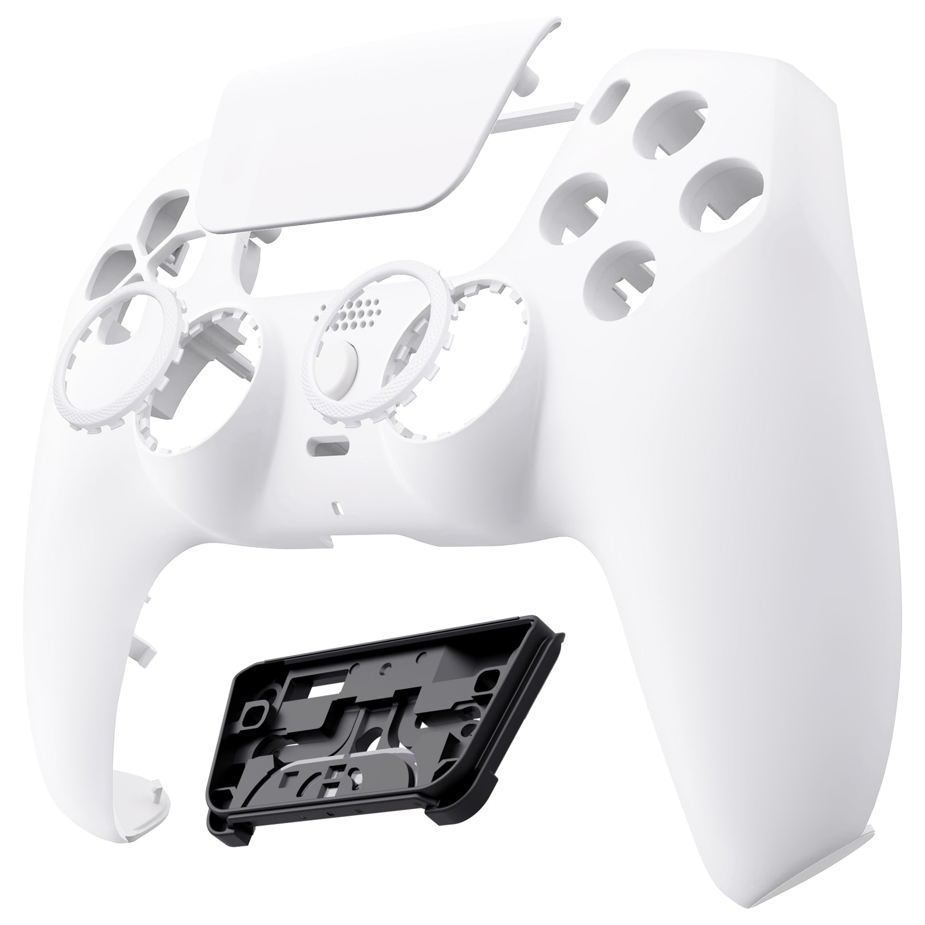 eXtremeRate LUNA Redesigned Replacement Front Shell with Touchpad Compatible with PS5 Controller BDM-010 BDM-020 BDM-030 - White eXtremeRate