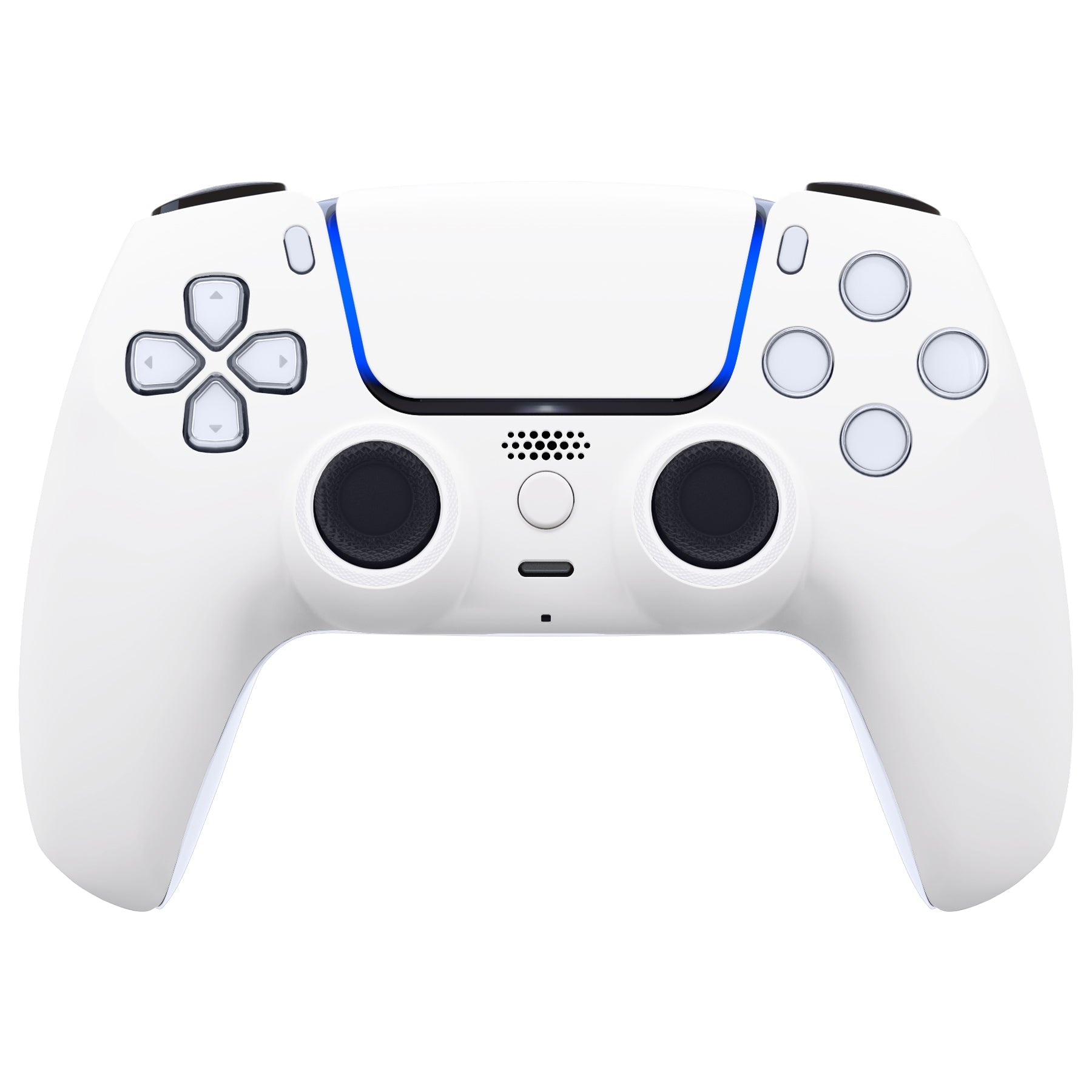 eXtremeRate LUNA Redesigned Replacement Front Shell with Touchpad Compatible with PS5 Controller BDM-010 BDM-020 BDM-030 - White eXtremeRate