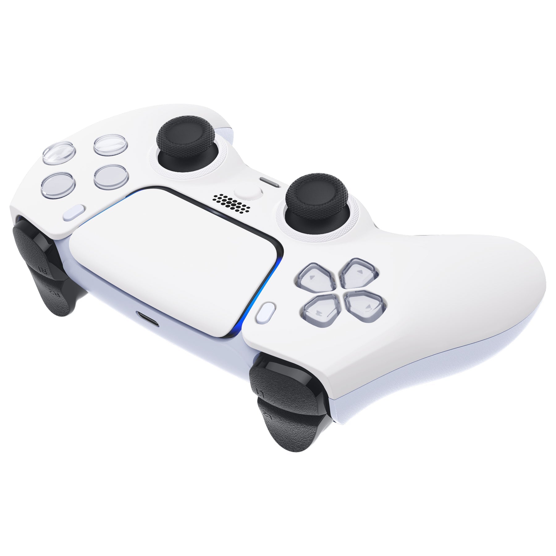 eXtremeRate LUNA Redesigned Replacement Front Shell with Touchpad Compatible with PS5 Controller BDM-010 BDM-020 BDM-030 - White eXtremeRate