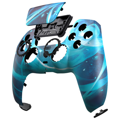 eXtremeRate PS5コントローラーBDM-010/020/030/040/050対応LUNA再設計交換対応用フロントシェル＆タッチパッド【エアロスラッシュマジック】