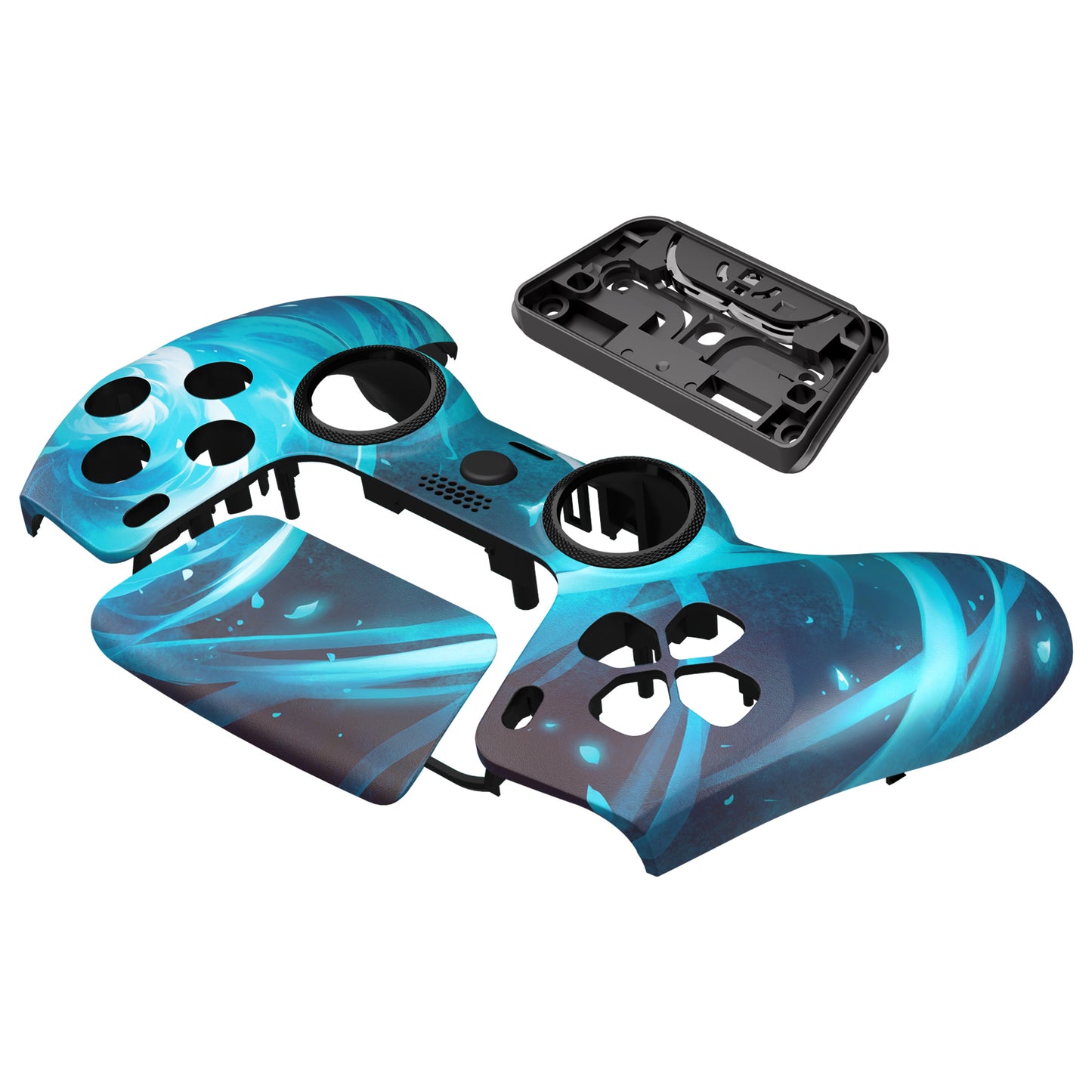 eXtremeRate PS5コントローラーBDM-010/020/030/040/050対応LUNA再設計交換対応用フロントシェル＆タッチパッド【エアロスラッシュマジック】