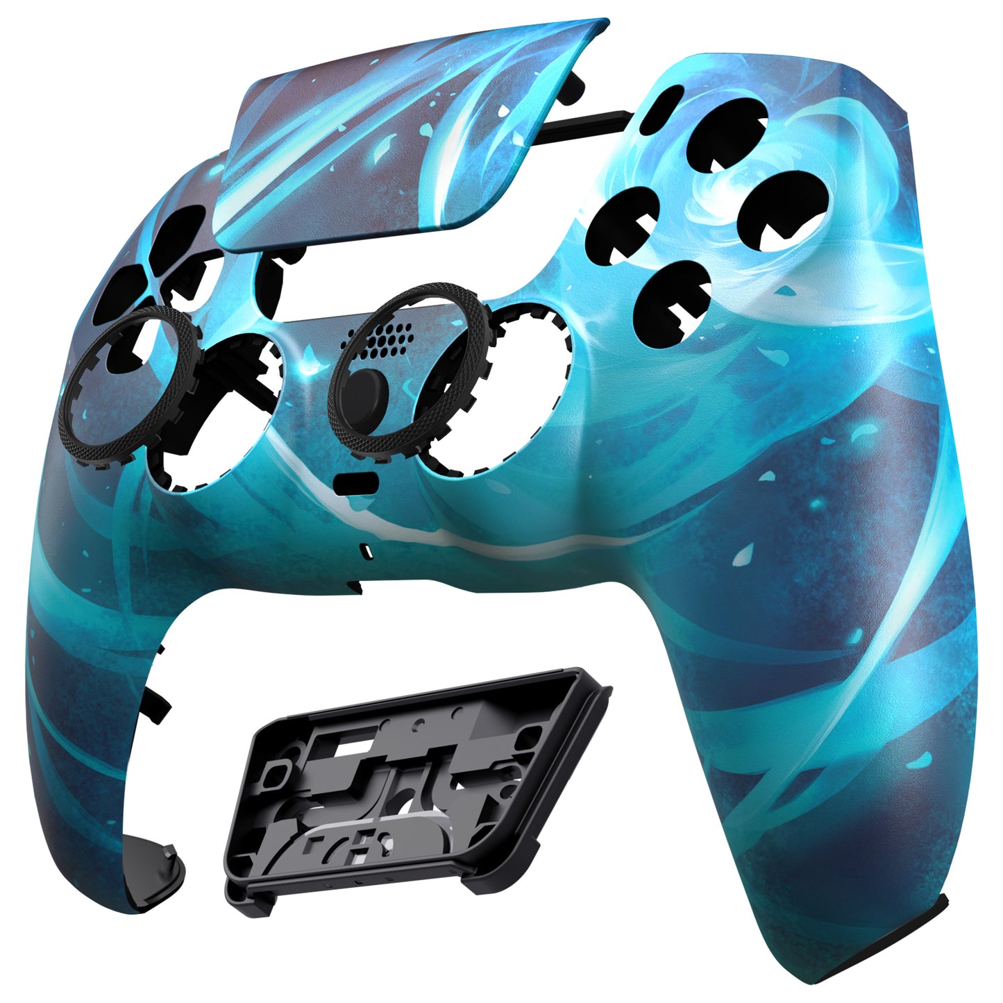 eXtremeRate PS5コントローラーBDM-010/020/030/040/050対応LUNA再設計交換対応用フロントシェル＆タッチパッド【エアロスラッシュマジック】