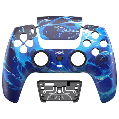 eXtremeRate PS5コントローラーBDM-010/020/030/040/050/060対応LUNA再設計交換対応用フロントシェル＆タッチパッド【アクアマジック】
