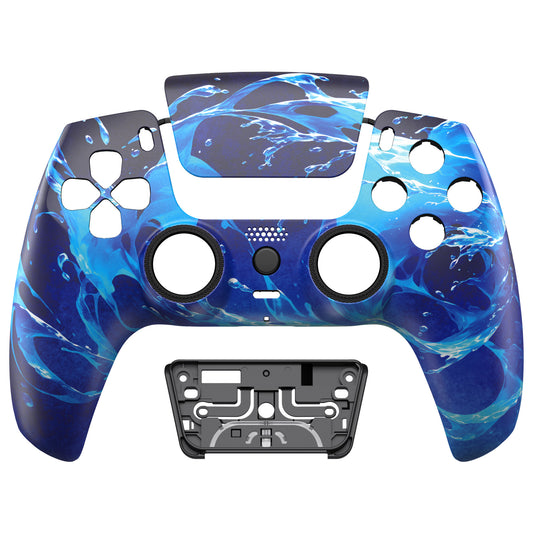 eXtremeRate PS5コントローラーBDM-010/020/030/040/050/060対応LUNA再設計交換対応用フロントシェル＆タッチパッド【アクアマジック】