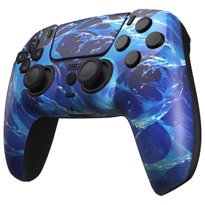 eXtremeRate PS5コントローラーBDM-010/020/030/040/050/060対応LUNA再設計交換対応用フロントシェル＆タッチパッド【アクアマジック】