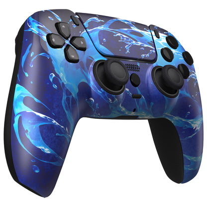eXtremeRate PS5コントローラーBDM-010/020/030/040/050/060対応LUNA再設計交換対応用フロントシェル＆タッチパッド【アクアマジック】