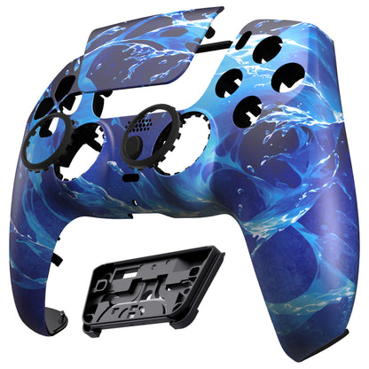 eXtremeRate PS5コントローラーBDM-010/020/030/040/050/060対応LUNA再設計交換対応用フロントシェル＆タッチパッド【アクアマジック】