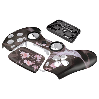 eXtremeRate PS5コントローラーBDM-010/020/030/040/050対応LUNA再設計交換対応用フロントシェル＆タッチパッド【暗闇に咲く花】