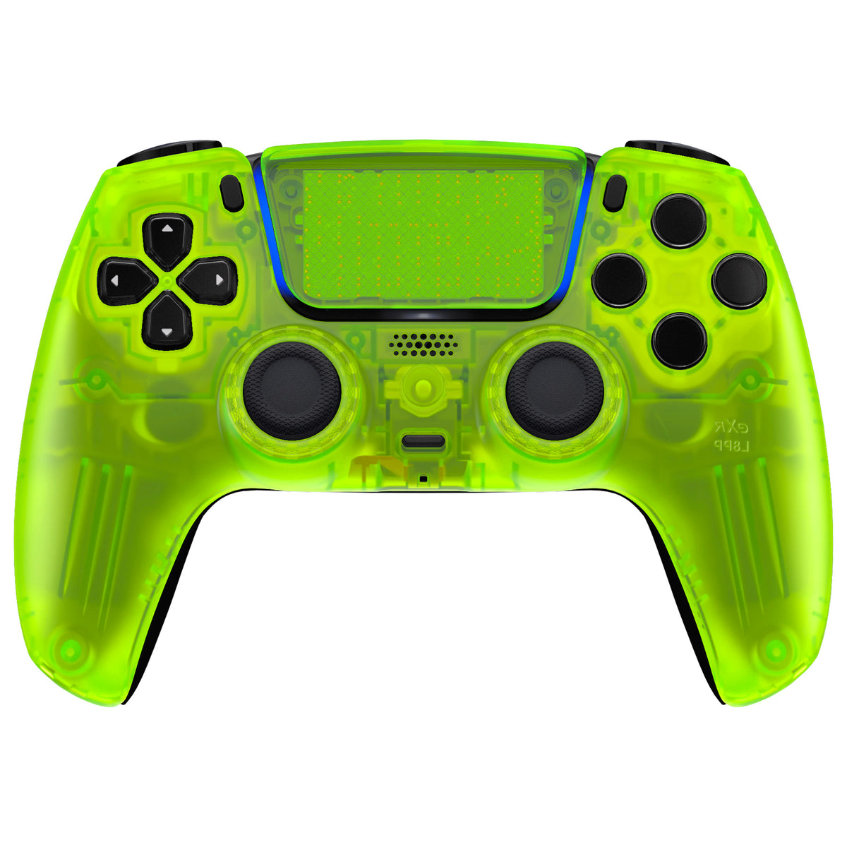 eXtremeRate LUNA Redesigned Replacement Front Shell & Touchpad for PS5 Controller BDM-010/020/030/040/050 (Clear Black)