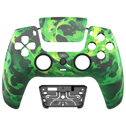 eXtremeRate PS5コントローラーBDM-010/020/030/040/050/060対応LUNA再設計交換対応用フロントシェル＆タッチパッド【コロージョンマジック】