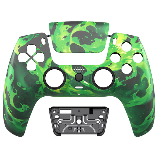 eXtremeRate PS5コントローラーBDM-010/020/030/040/050/060対応LUNA再設計交換対応用フロントシェル＆タッチパッド【コロージョンマジック】