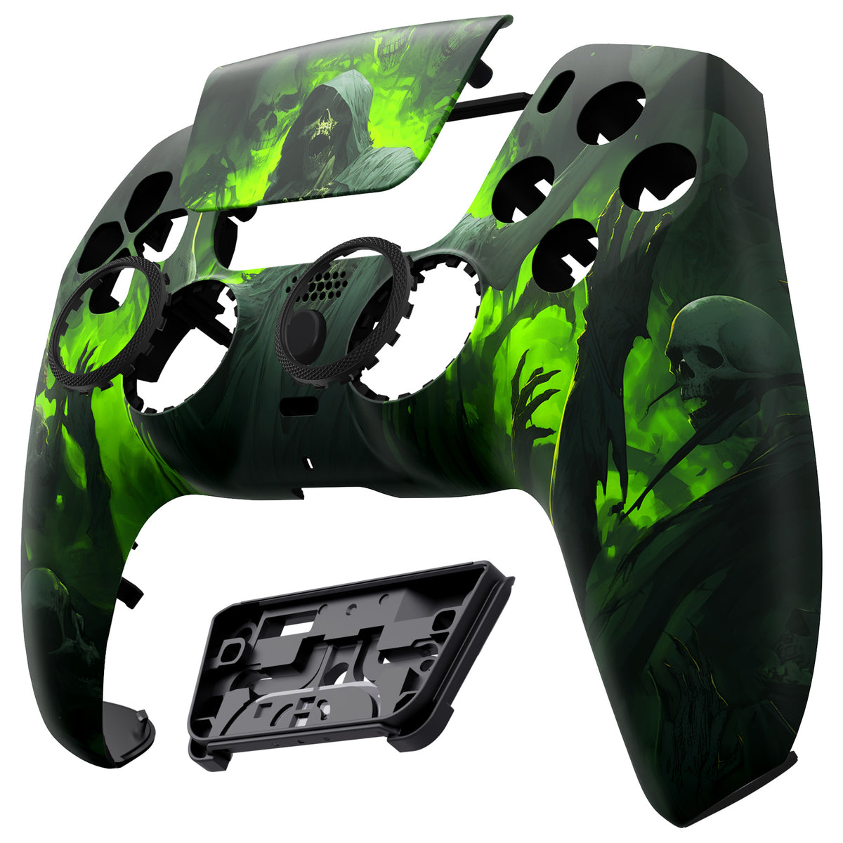 eXtremeRate PS5コントローラーBDM-010/020/030/040/050/060対応LUNA再設計交換対応用フロントシェル＆タッチパッド【悪霊カーニバル】