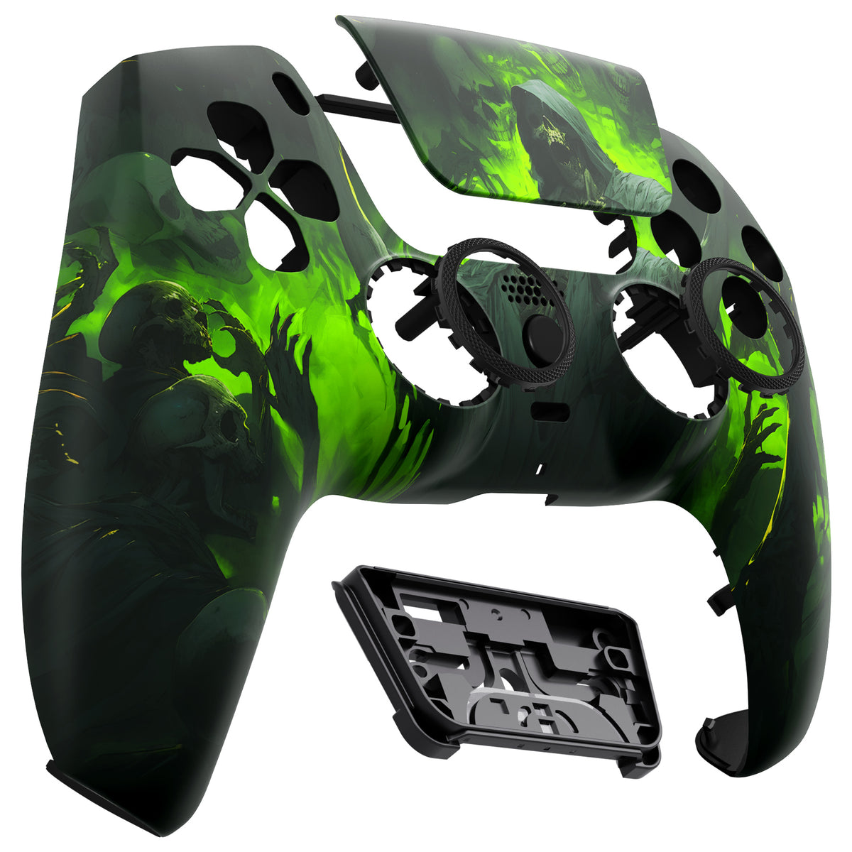 eXtremeRate PS5コントローラーBDM-010/020/030/040/050/060対応LUNA再設計交換対応用フロントシェル＆タッチパッド【悪霊カーニバル】