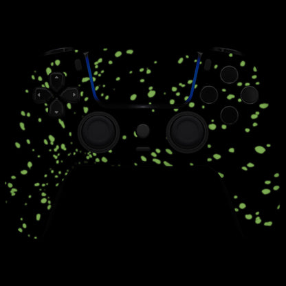 eXtremeRate PS5コントローラーBDM-010/020/030/040/050対応LUNA再設計交換対応用フロントシェル＆タッチパッド【蓄光仕様 ダークマター風】