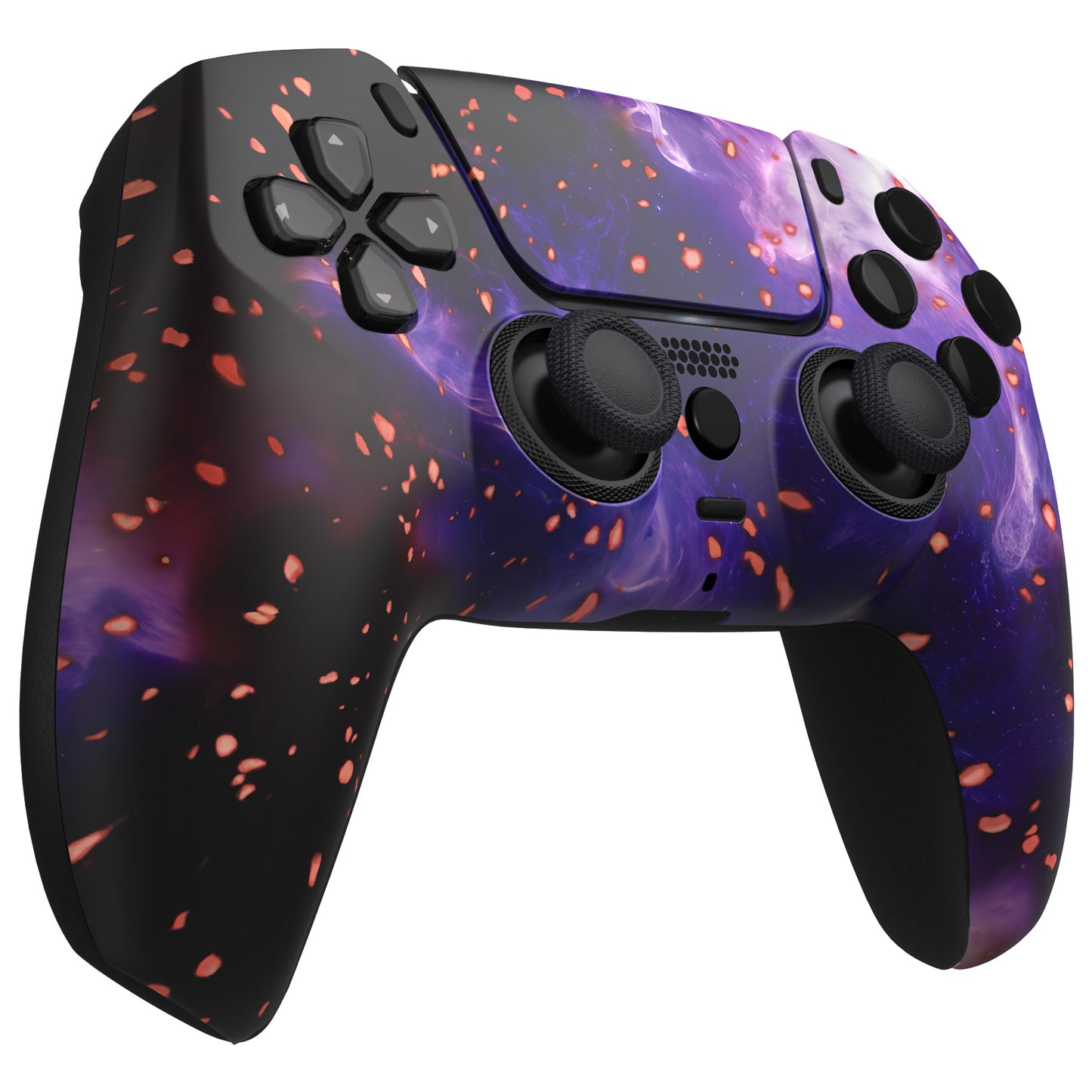 eXtremeRate PS5コントローラーBDM-010/020/030/040/050対応LUNA再設計交換対応用フロントシェル＆タッチパッド【蓄光仕様 ダークマター風】