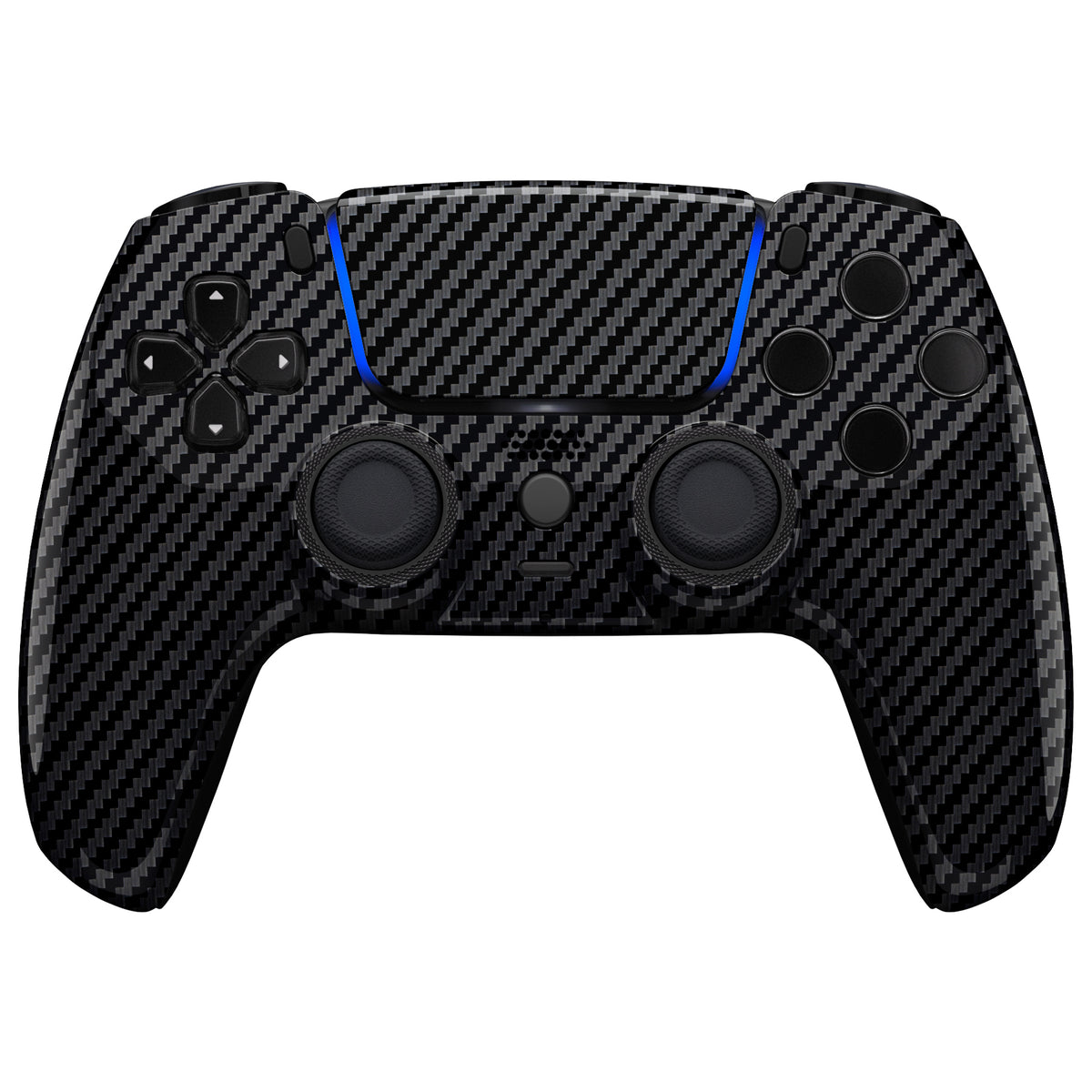 eXtremeRate PS5コントローラーBDM-010/020/030/040/050/060対応LUNA再設計交換対応用フロントシェル＆タッチパッド【グラファイトカーボンファイバー】