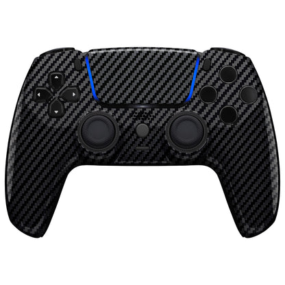 eXtremeRate PS5コントローラーBDM-010/020/030/040/050/060対応LUNA再設計交換対応用フロントシェル＆タッチパッド【グラファイトカーボンファイバー】