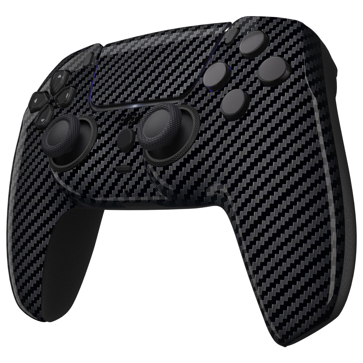 eXtremeRate PS5コントローラーBDM-010/020/030/040/050/060対応LUNA再設計交換対応用フロントシェル＆タッチパッド【グラファイトカーボンファイバー】
