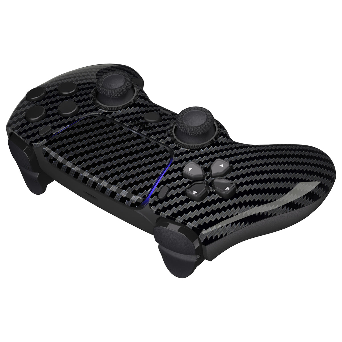 eXtremeRate PS5コントローラーBDM-010/020/030/040/050/060対応LUNA再設計交換対応用フロントシェル＆タッチパッド【グラファイトカーボンファイバー】