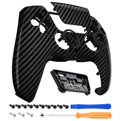 eXtremeRate PS5コントローラーBDM-010/020/030/040/050/060対応LUNA再設計交換対応用フロントシェル＆タッチパッド【グラファイトカーボンファイバー】