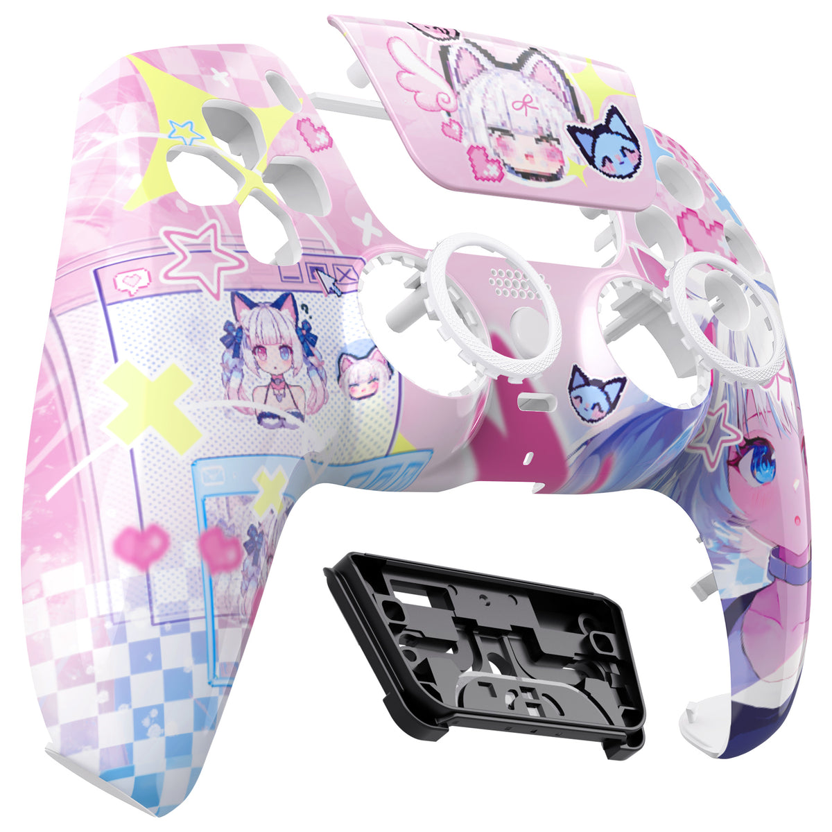 eXtremeRate LUNA Redesigned Replacement Front Shell & Touchpad for PS5 Controller BDM-010/020/030/040/050 [Miu]
