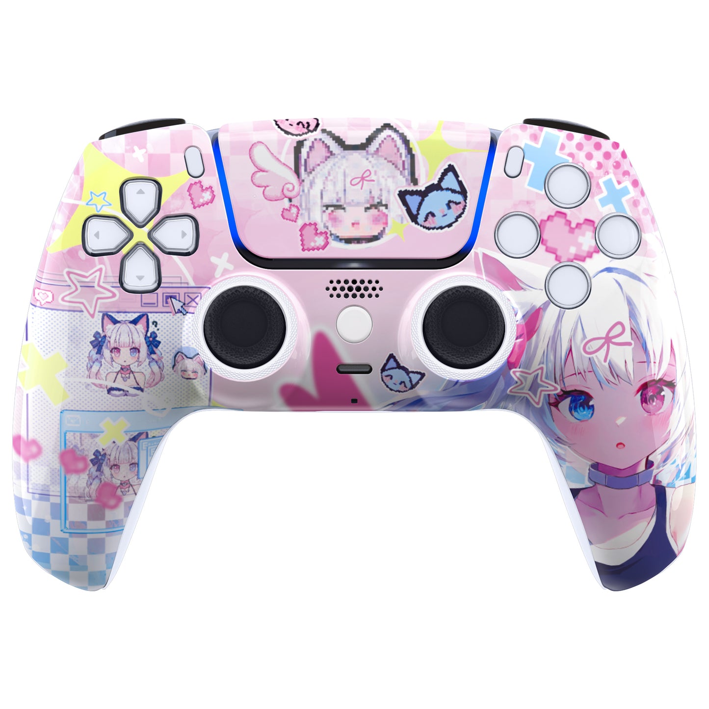 eXtremeRate PS5コントローラーBDM-010/020/030/040/050対応LUNA再設計交換対応用フロントシェル＆タッチパッド【ミウ】