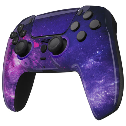 eXtremeRate PS5コントローラーBDM-010/020/030/040/050/060対応LUNA再設計交換対応用フロントシェル＆タッチパッド【パープル銀河】