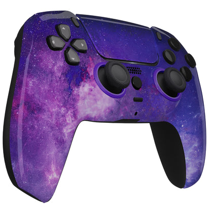 eXtremeRate PS5コントローラーBDM-010/020/030/040/050/060対応LUNA再設計交換対応用フロントシェル＆タッチパッド【パープル銀河】
