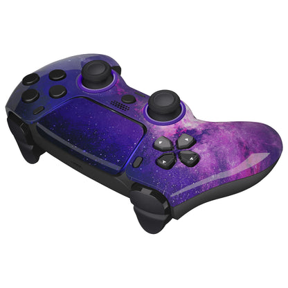 eXtremeRate PS5コントローラーBDM-010/020/030/040/050/060対応LUNA再設計交換対応用フロントシェル＆タッチパッド【パープル銀河】