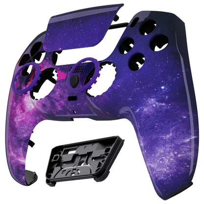 eXtremeRate PS5コントローラーBDM-010/020/030/040/050/060対応LUNA再設計交換対応用フロントシェル＆タッチパッド【パープル銀河】