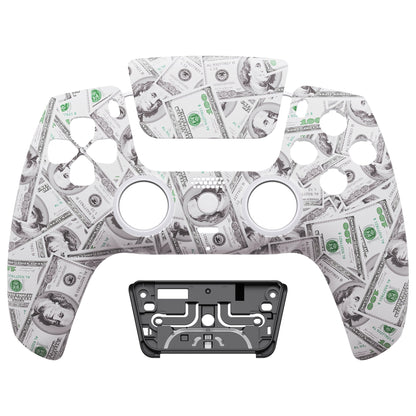 eXtremeRate LUNA Redesigned Replacement Front Shell with Touchpad Compatible with PS5 Controller BDM-010/020/030/040 - The $100 Cash Money eXtremeRate