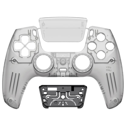 eXtremeRate PS5コントローラーBDM-010/020/030/040/050/060対応LUNA再設計交換対応用フロントシェル＆タッチパッド【クリアブラック】