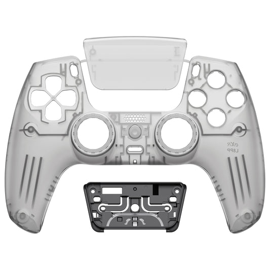 eXtremeRate PS5コントローラーBDM-010/020/030/040/050/060対応LUNA再設計交換対応用フロントシェル＆タッチパッド【クリアブラック】