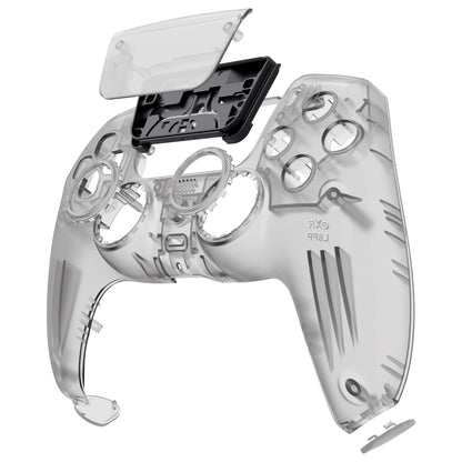 eXtremeRate PS5コントローラーBDM-010/020/030/040/050/060対応LUNA再設計交換対応用フロントシェル＆タッチパッド【クリアブラック】