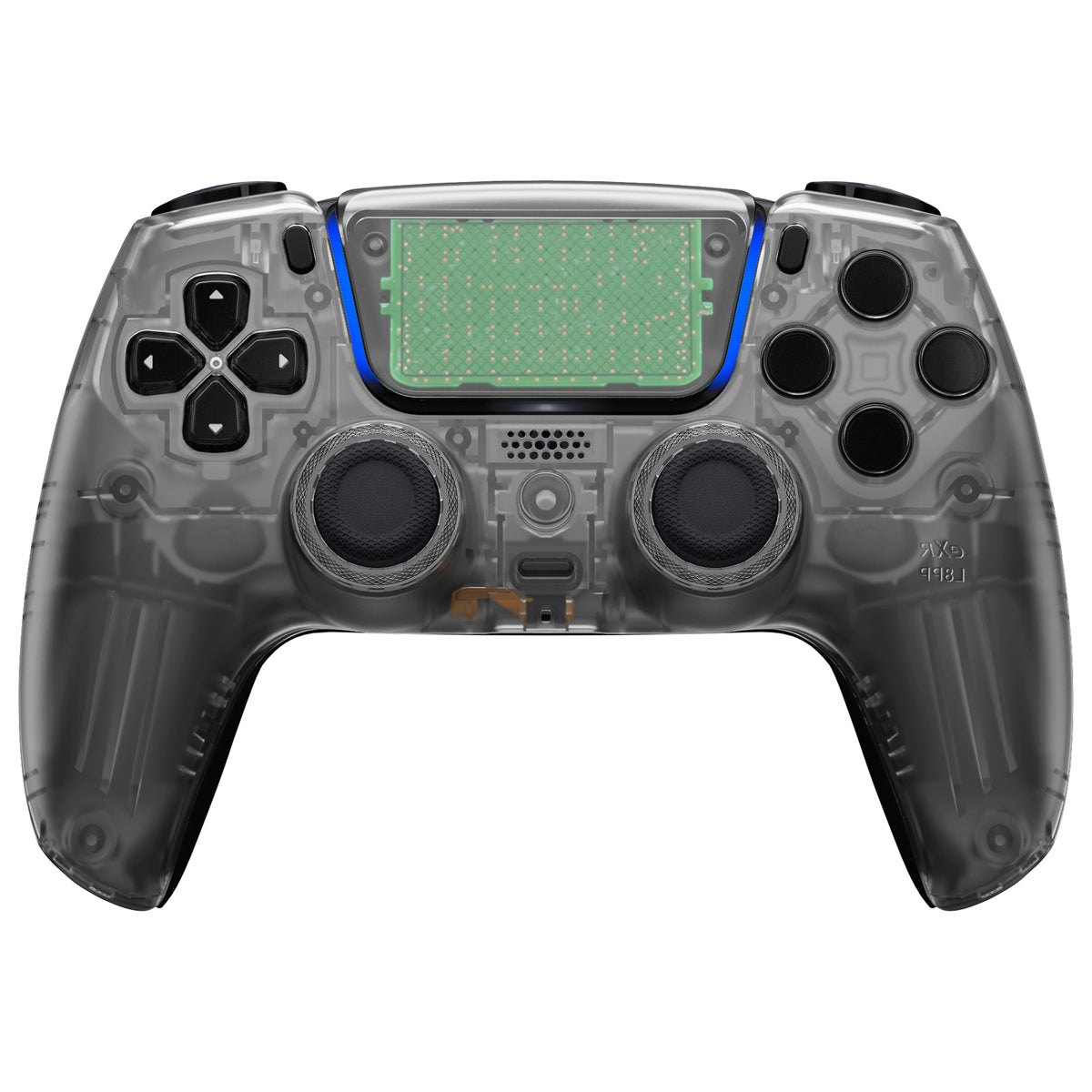 eXtremeRate PS5コントローラーBDM-010/020/030/040/050/060対応LUNA再設計交換対応用フロントシェル＆タッチパッド【クリアブラック】