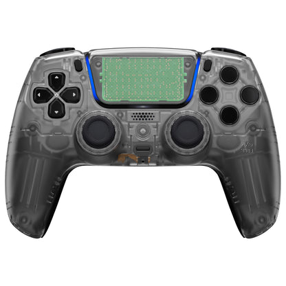eXtremeRate PS5コントローラーBDM-010/020/030/040/050/060対応LUNA再設計交換対応用フロントシェル＆タッチパッド【クリアブラック】