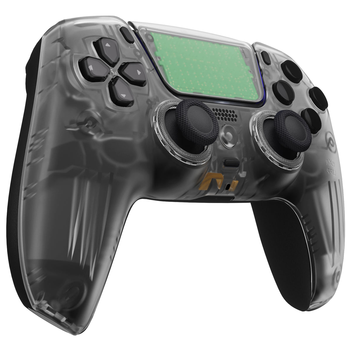 eXtremeRate PS5コントローラーBDM-010/020/030/040/050/060対応LUNA再設計交換対応用フロントシェル＆タッチパッド【クリアブラック】