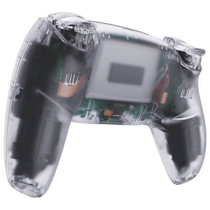 eXtremeRate LUNA Redesigned Replacement Full Set Shells with Buttons Compatible with PS5 Controller BDM-030/040 - Clear eXtremeRate