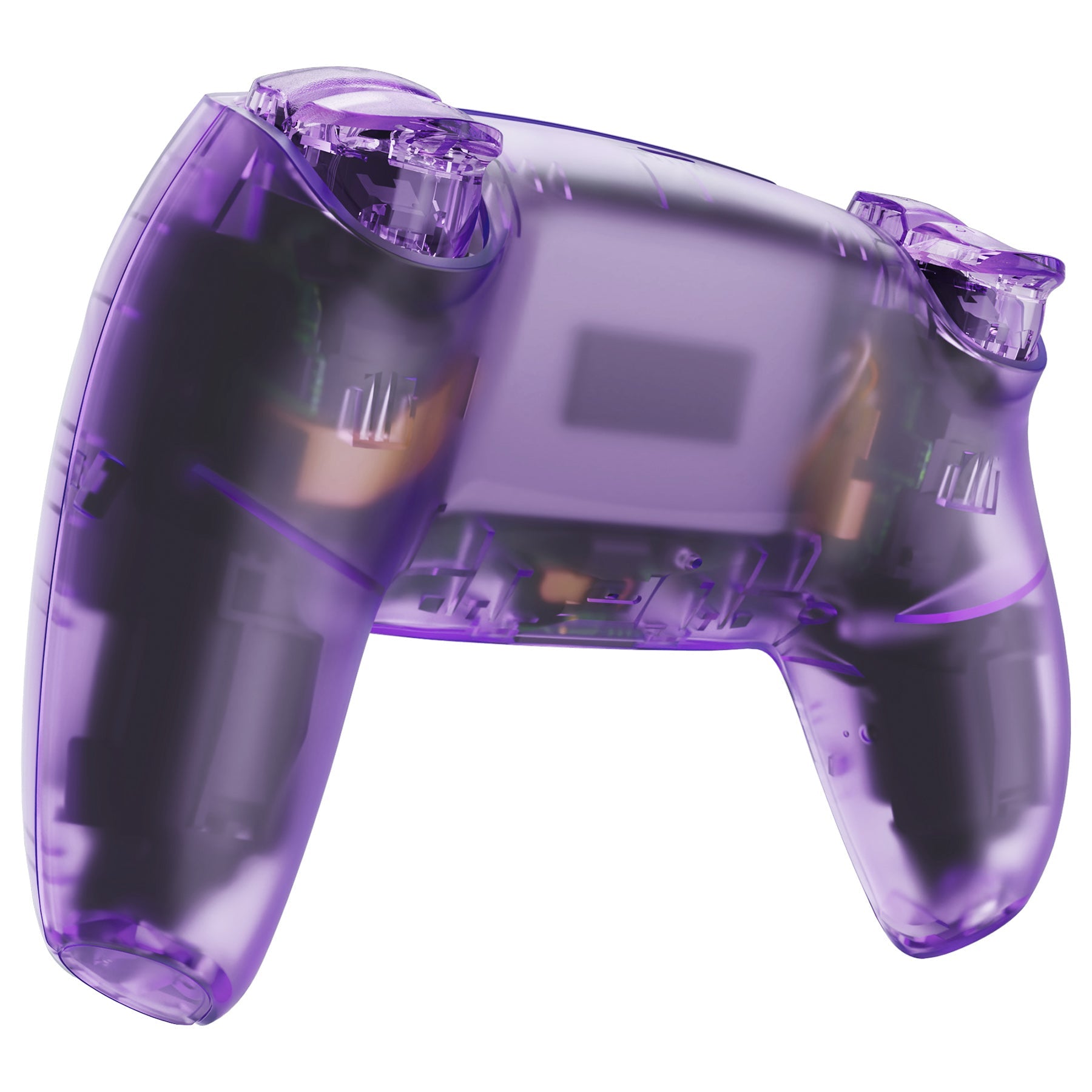 eXtremeRate LUNA Redesigned Replacement Full Set Shells with Buttons Compatible with PS5 Controller BDM-030/040 - Clear Atomic Purple eXtremeRate