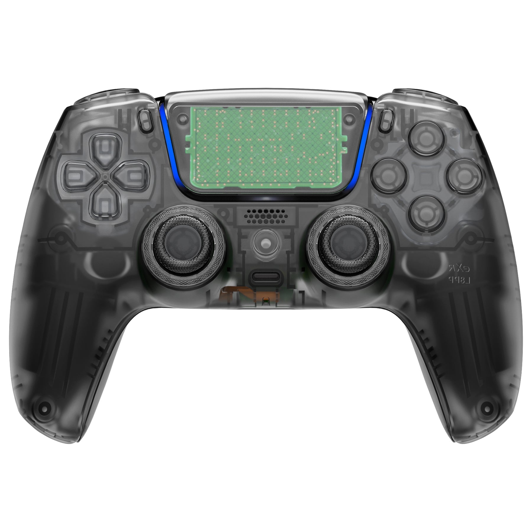 eXtremeRate LUNA Redesigned Replacement Full Set Shells with Buttons Compatible with PS5 Controller BDM-030/040 - Clear Black eXtremeRate