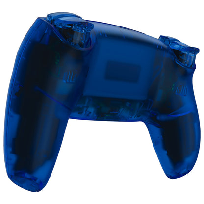 eXtremeRate LUNA Redesigned Replacement Full Set Shells with Buttons Compatible with PS5 Controller BDM-030/040 - Clear Blue eXtremeRate