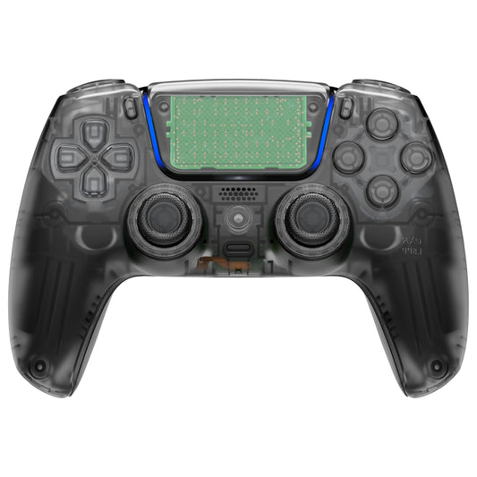 eXtremeRate PS5コントローラーBDM-030/040/050/060対応LUNA再設計交換対応用フルセットシェル＆ボタン【クリアブラック】