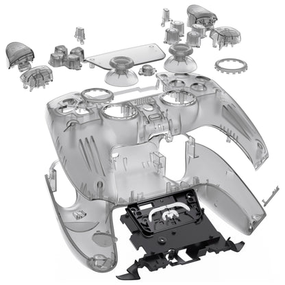 eXtremeRate LUNA Redesigned Replacement Full Shell & Button Set for PS5 Controller BDM-030/040/050 (Black)