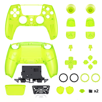 eXtremeRate LUNA Redesigned Replacement Full Shell & Button Set for PS5 Controller BDM-030/040/050 (Black)