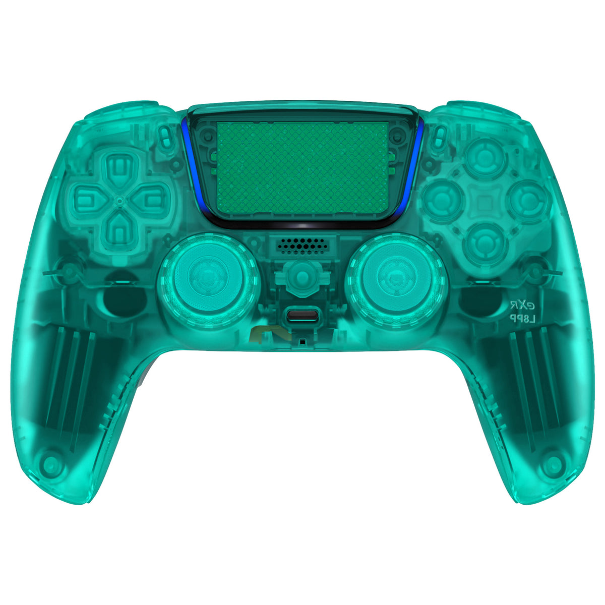 eXtremeRate PS5コントローラーBDM-030/040/050/060対応LUNA再設計交換対応用フルセットシェル＆ボタン【エメラルドグリーン】