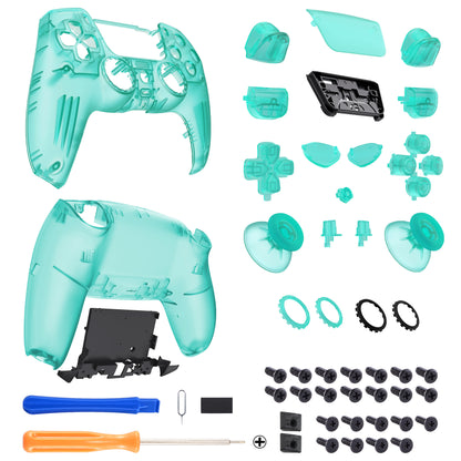 eXtremeRate PS5コントローラーBDM-030/040/050/060対応LUNA再設計交換対応用フルセットシェル＆ボタン【エメラルドグリーン】