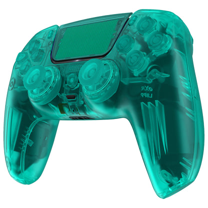 eXtremeRate PS5コントローラーBDM-030/040/050/060対応LUNA再設計交換対応用フルセットシェル＆ボタン【エメラルドグリーン】