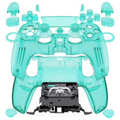 eXtremeRate PS5コントローラーBDM-030/040/050/060対応LUNA再設計交換対応用フルセットシェル＆ボタン【エメラルドグリーン】