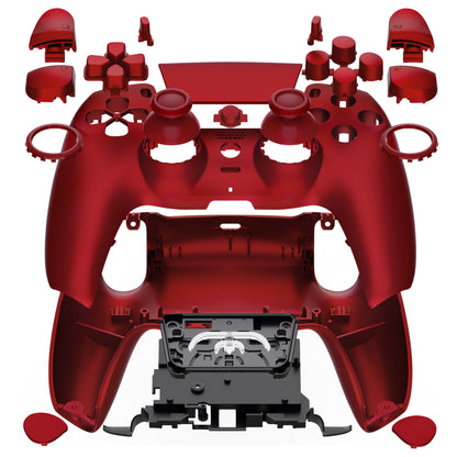 eXtremeRate PS5コントローラーBDM-030/040/050/060対応LUNA再設計交換対応用フルセットシェル＆ボタン【スカーレットレッド】