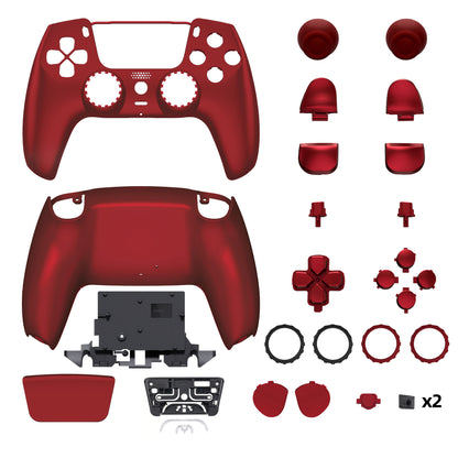 eXtremeRate PS5コントローラーBDM-030/040/050/060対応LUNA再設計交換対応用フルセットシェル＆ボタン【スカーレットレッド】